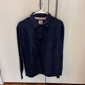Relearn Men's Navy Long Sleeve Polo Shirt. X Large.